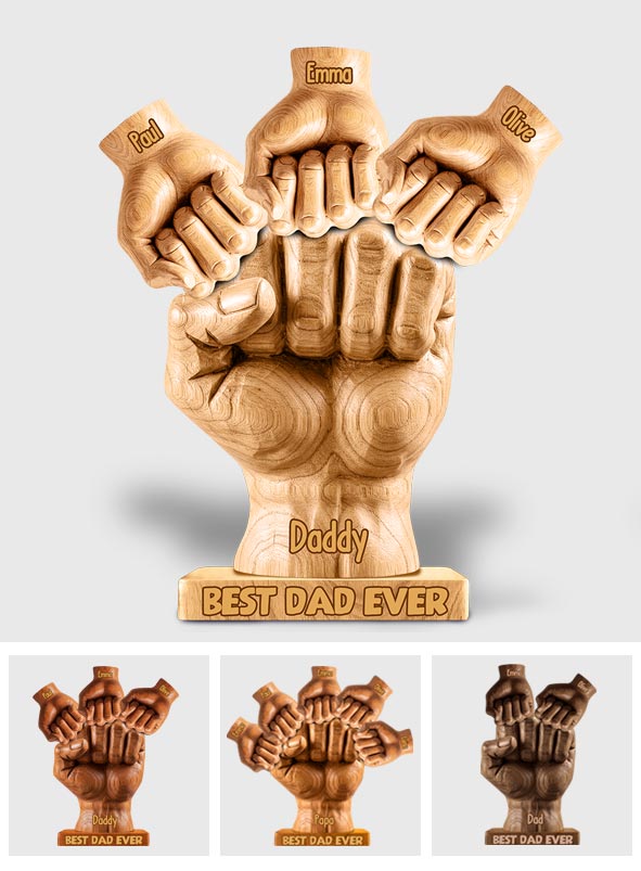 Best Dad Ever - Personalized Father Custom Shaped Acrylic Plaque