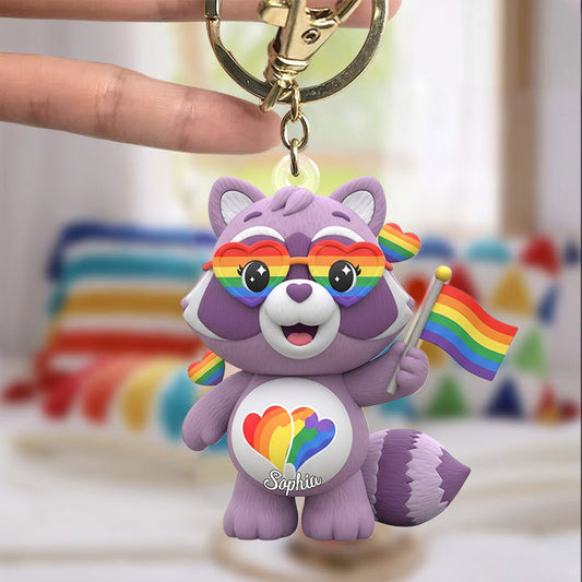 L'amour est l'amour - Porte-clés personnalisé de soutien à la communauté LGBT