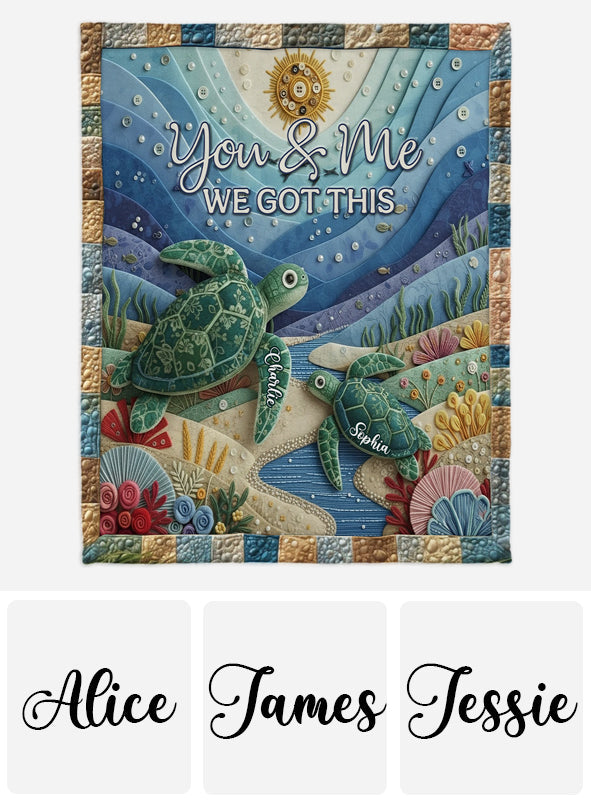 Couverture personnalisée Tortue « Toi et moi, on gère »
