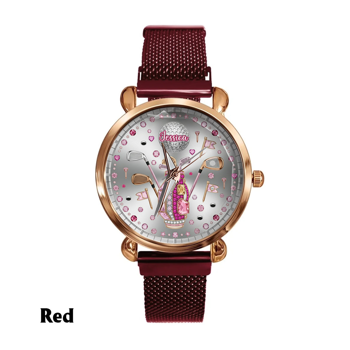 Love Golf – Personalisierte Golf-Damen-Handuhr 