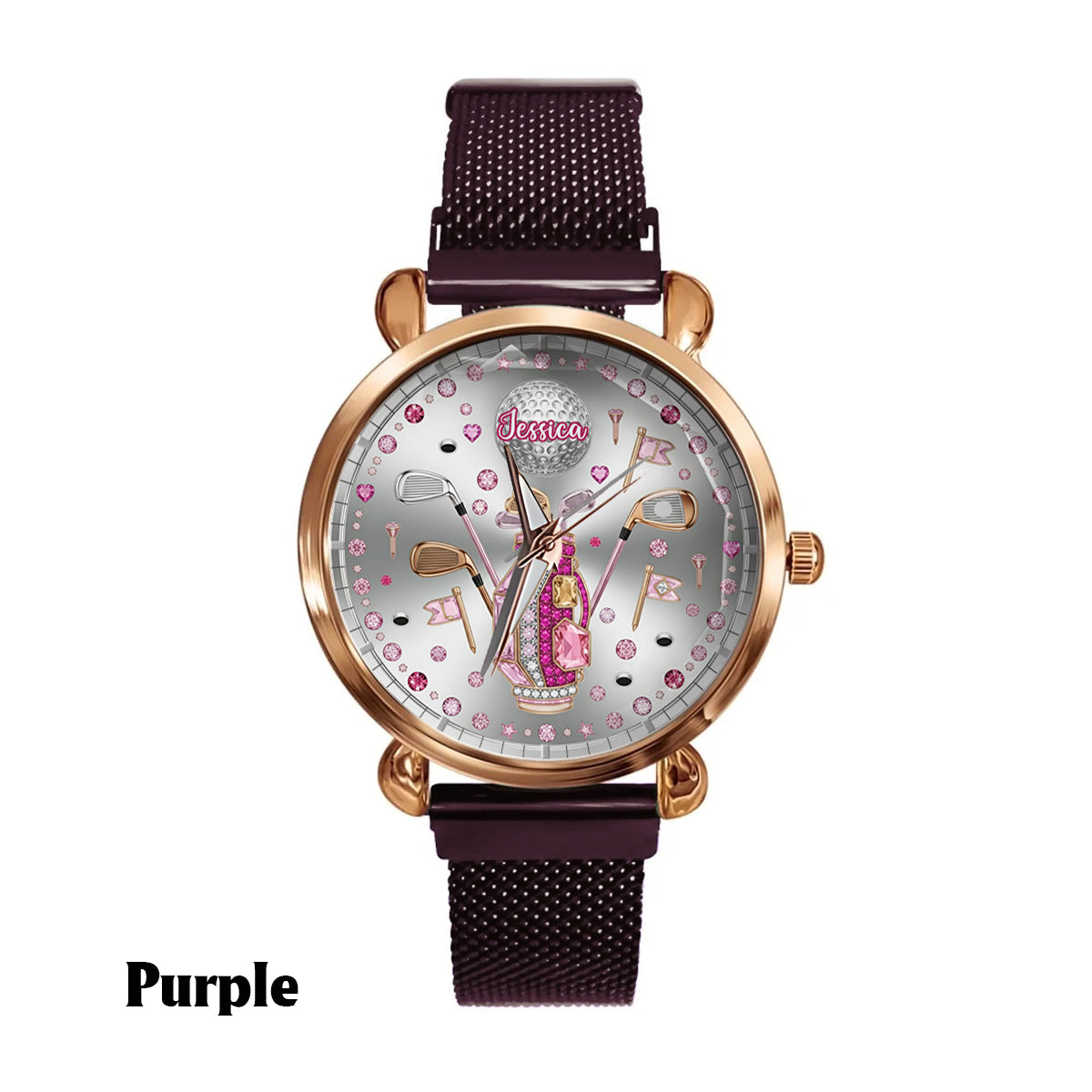 Love Golf – Personalisierte Golf-Damen-Handuhr 