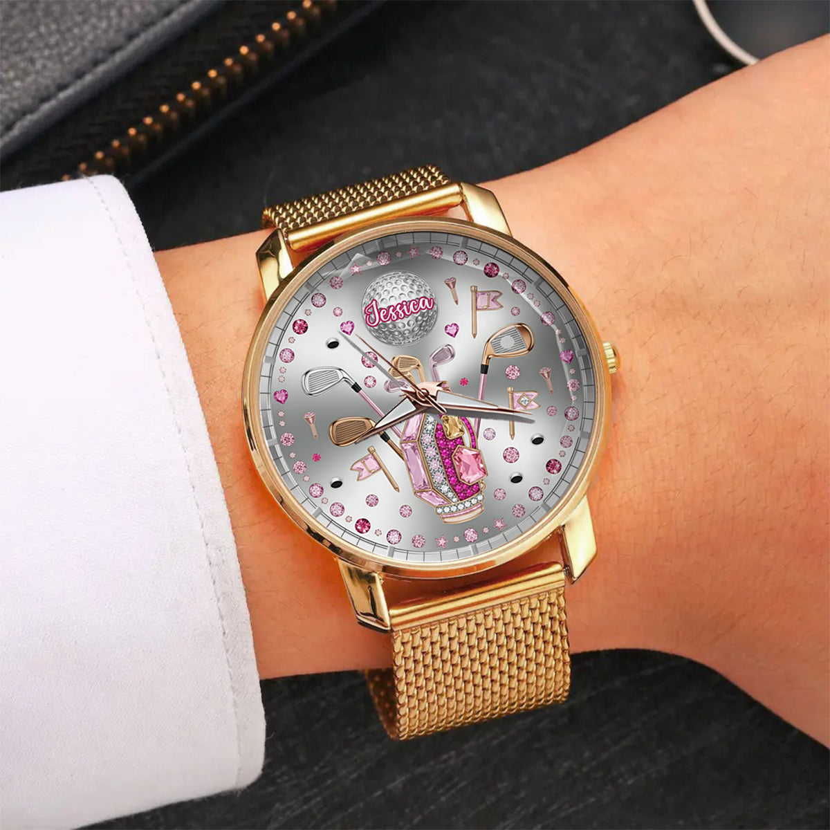 Love Golf – Personalisierte Golf-Damen-Handuhr 
