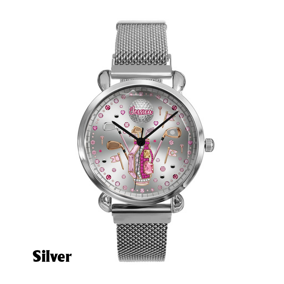 Love Golf – Personalisierte Golf-Damen-Handuhr 