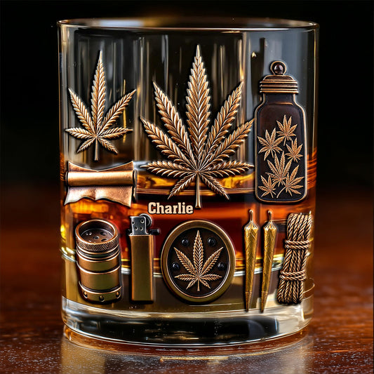 Magic Leaf – Personalisiertes Weed-Whiskey-Dekanter-Set