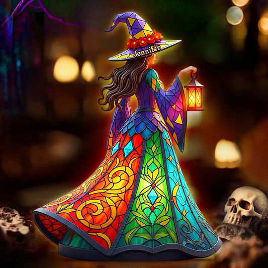 Beautiful Witch - Personalized Witch Acrylic LED Night Light