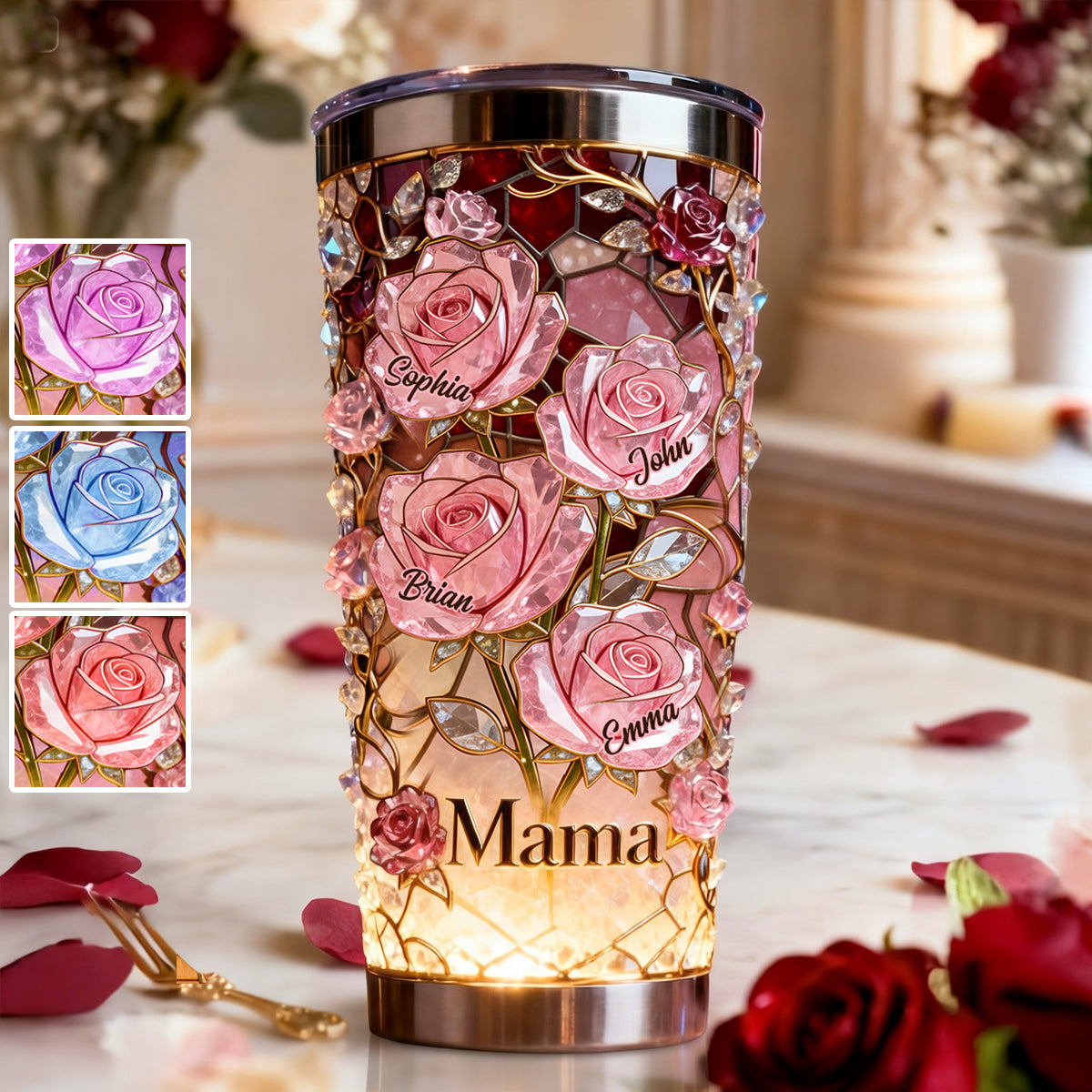 Ich liebe dich, Mama/Oma/Oma – personalisierter Mutter-Trinkbecher