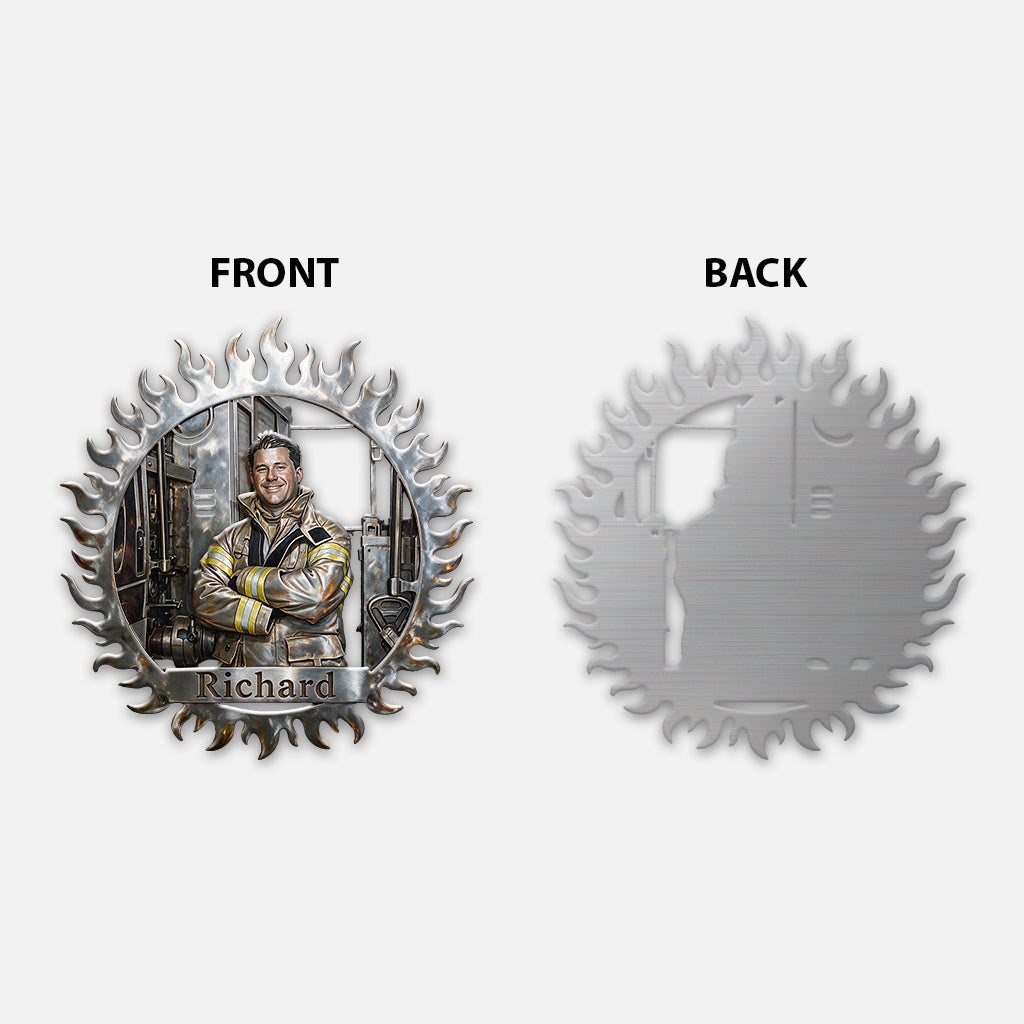 Born to Fight Fire - Personalized Firefighter 3D Printed Cut Metal Sign