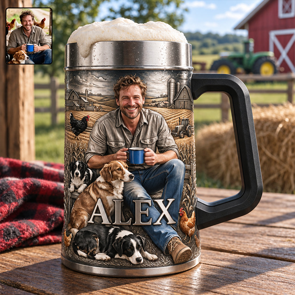 Farm Life - Personalized Farmer Beer Stein