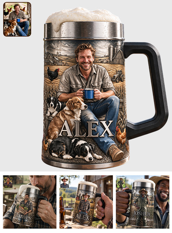 Farm Life - Personalized Farmer Beer Stein