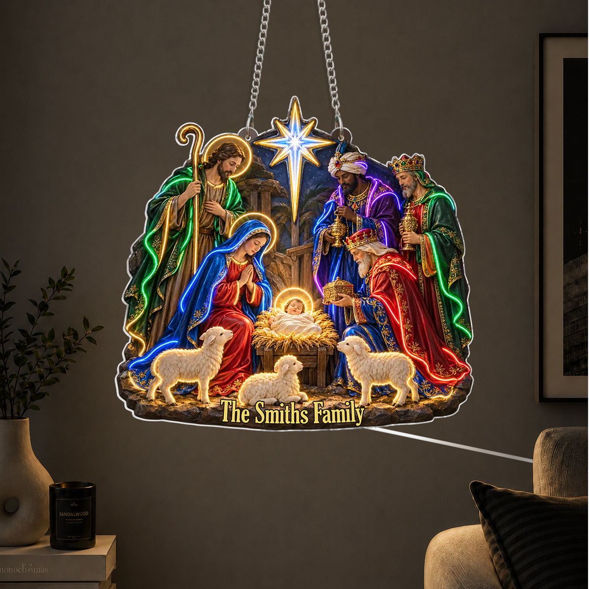 Nativity Christmas - Personalized Christian Neon LED Light Sign