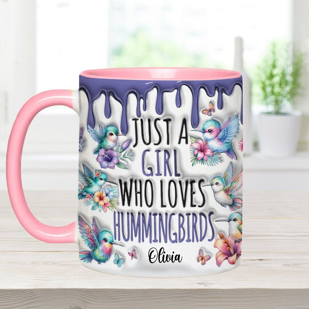 Mug personnalisé « Juste une fille qui aime les colibris »