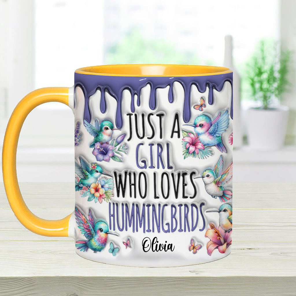 Mug personnalisé « Juste une fille qui aime les colibris »