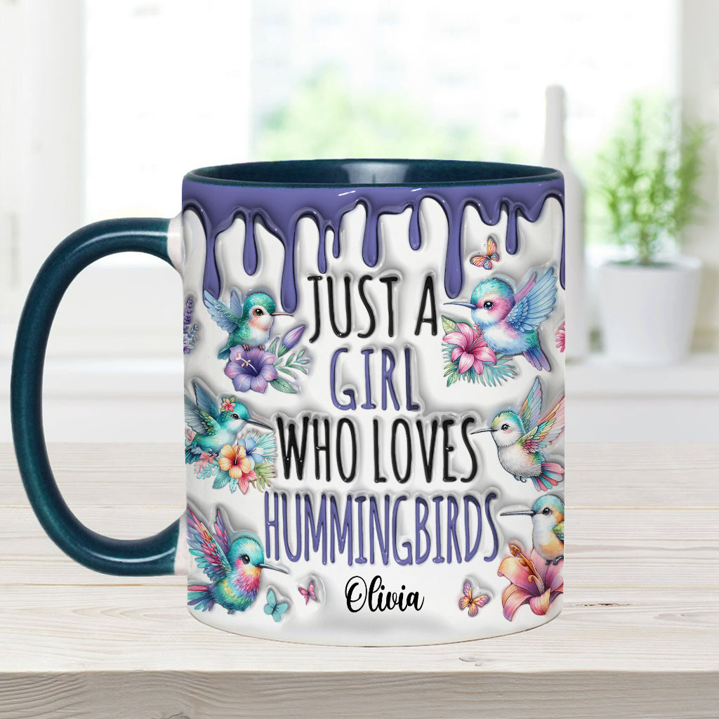 Mug personnalisé « Juste une fille qui aime les colibris »