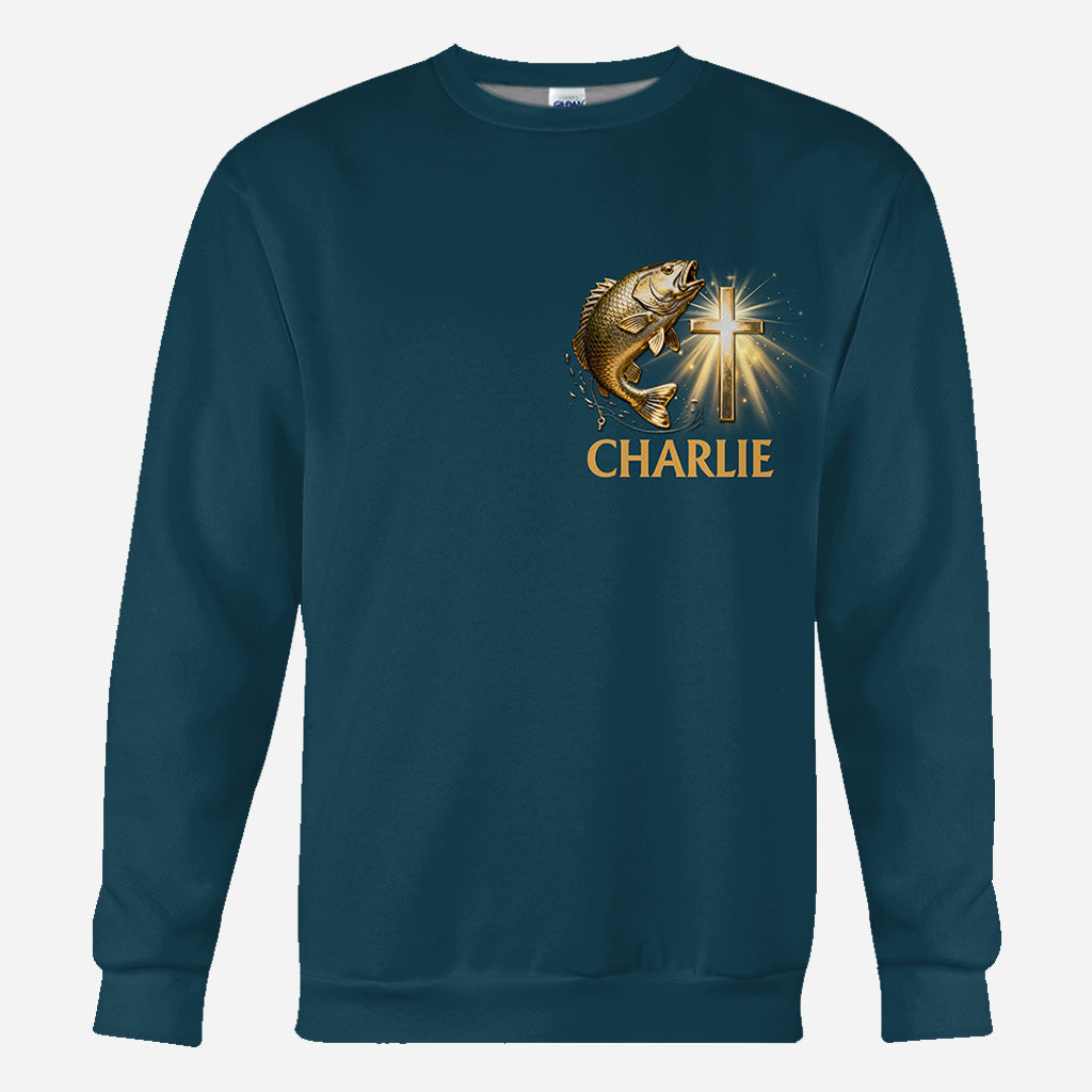 Ich habe das Angeln im Blut – personalisiertes Angel-Shirt