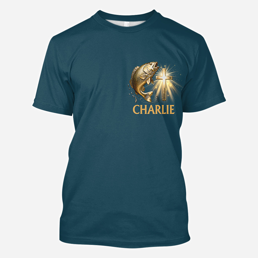 Ich habe das Angeln im Blut – personalisiertes Angel-Shirt