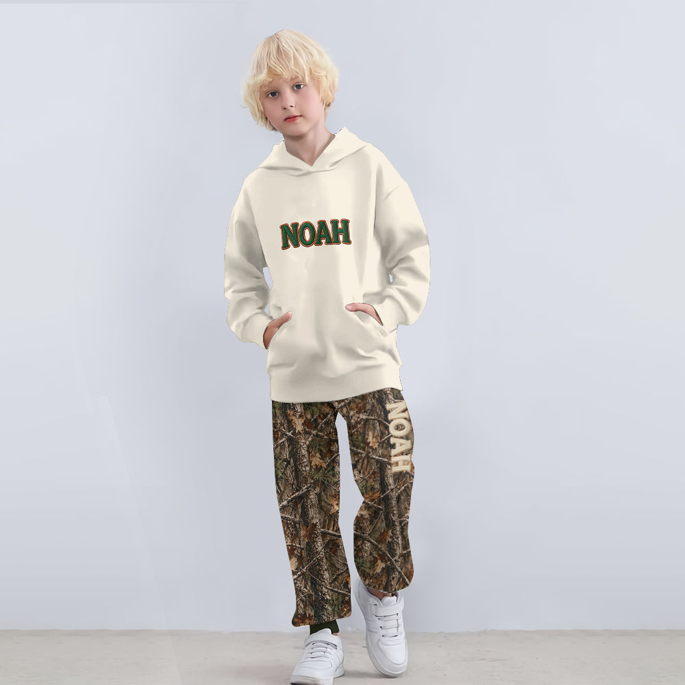 Love Hunting - Personalized Hunting Kid Hoodie & Kid Jogger Sweatpants