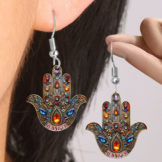 Paix intérieure - Boucles d'oreilles de yoga personnalisées
