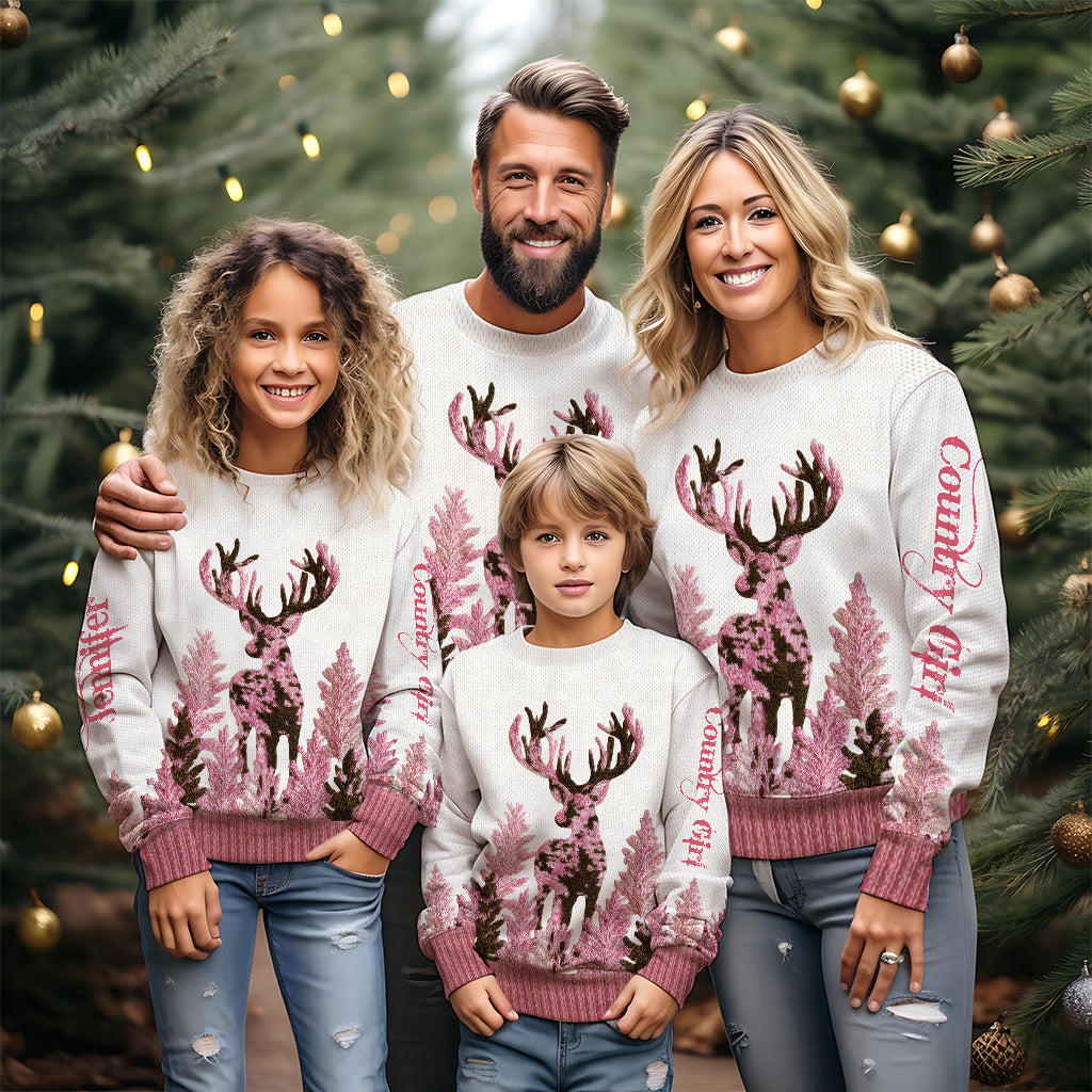 Country Girl - Personalized Hunting Ugly Sweater