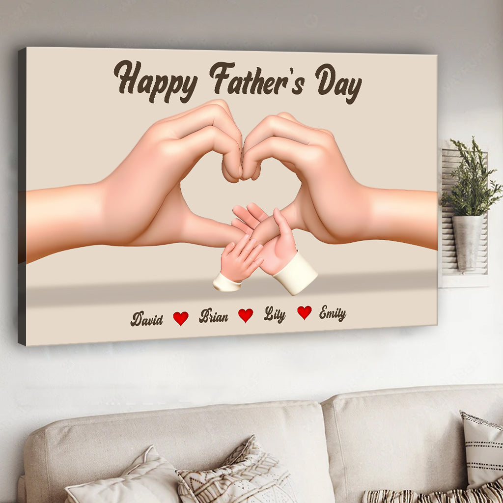 Our Family, Father's Day/ Mother's Day Gift - Personalized Family Canvas And Poster