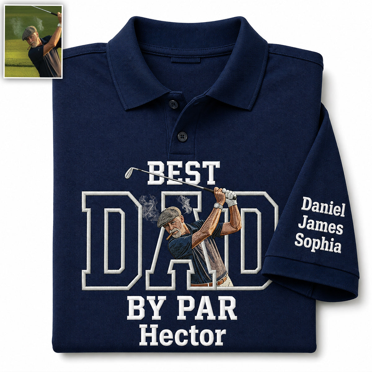 Meilleur Papa Parfait - Polo Personnalisé pour Père