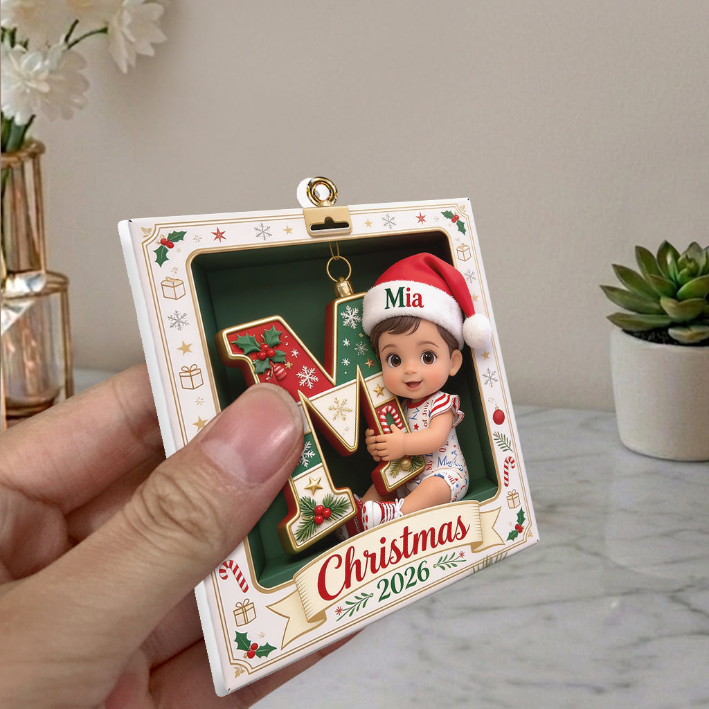 Merry Christmas - Personalized Kid Premium 3D Ornament