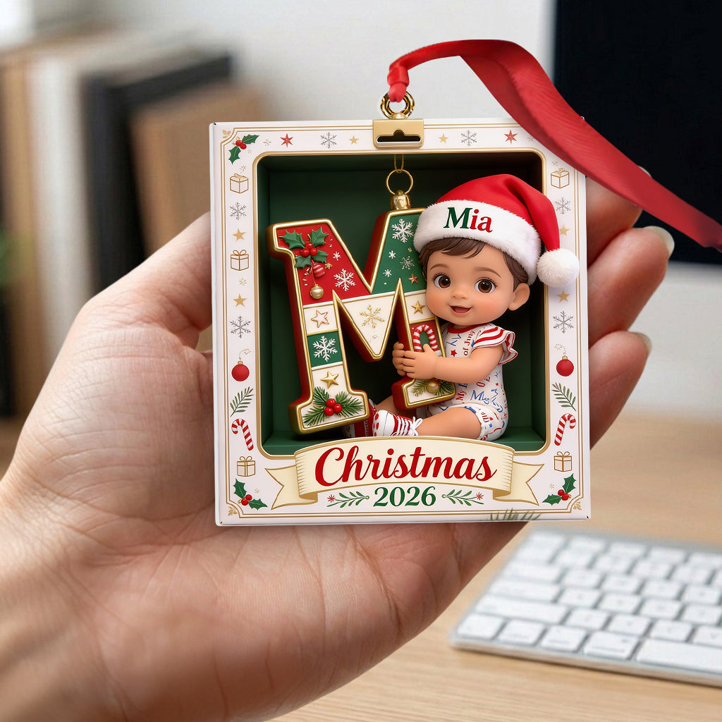 Merry Christmas - Personalized Kid Premium 3D Ornament