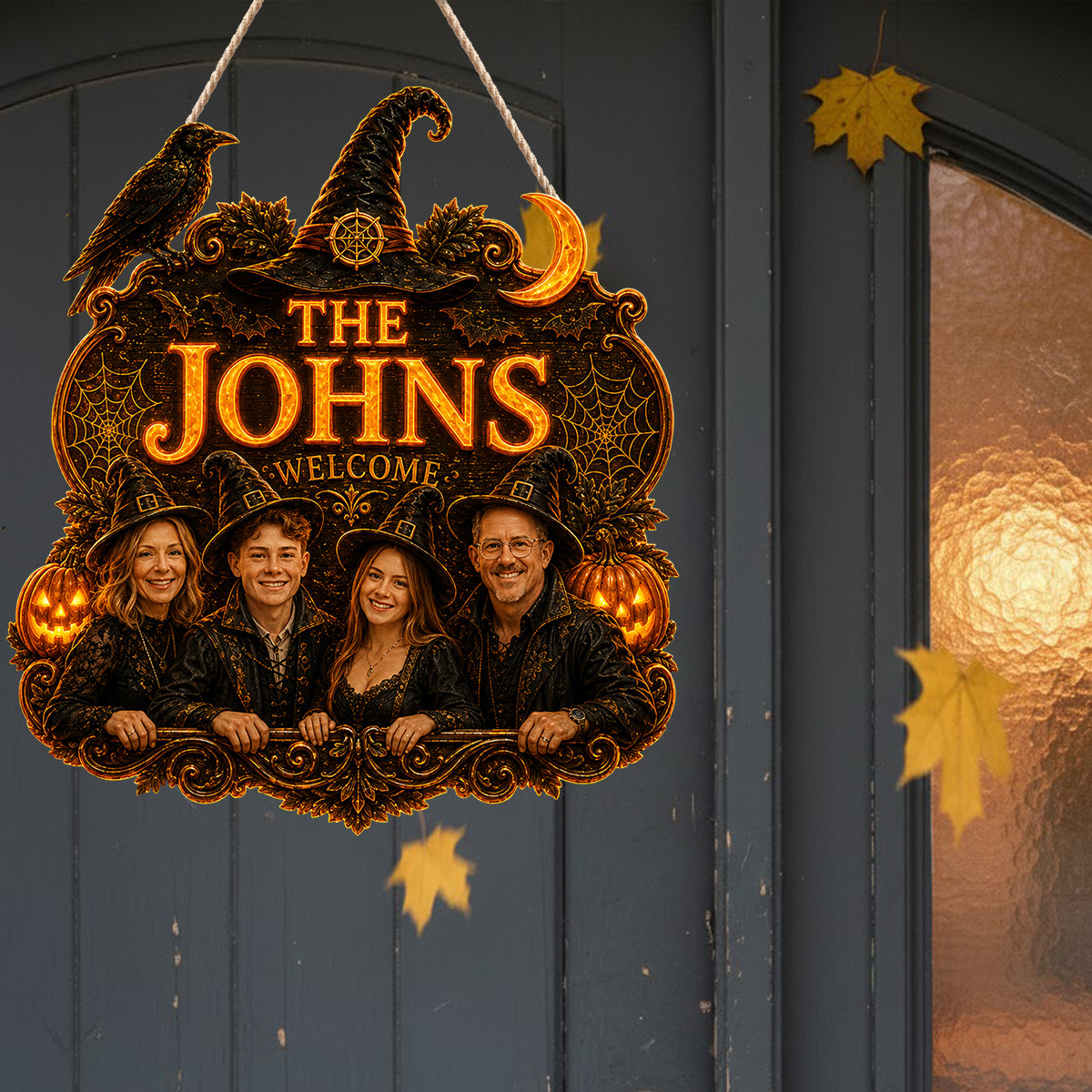Halloween Decor - Personalized Family LED Light Acrylic Sign