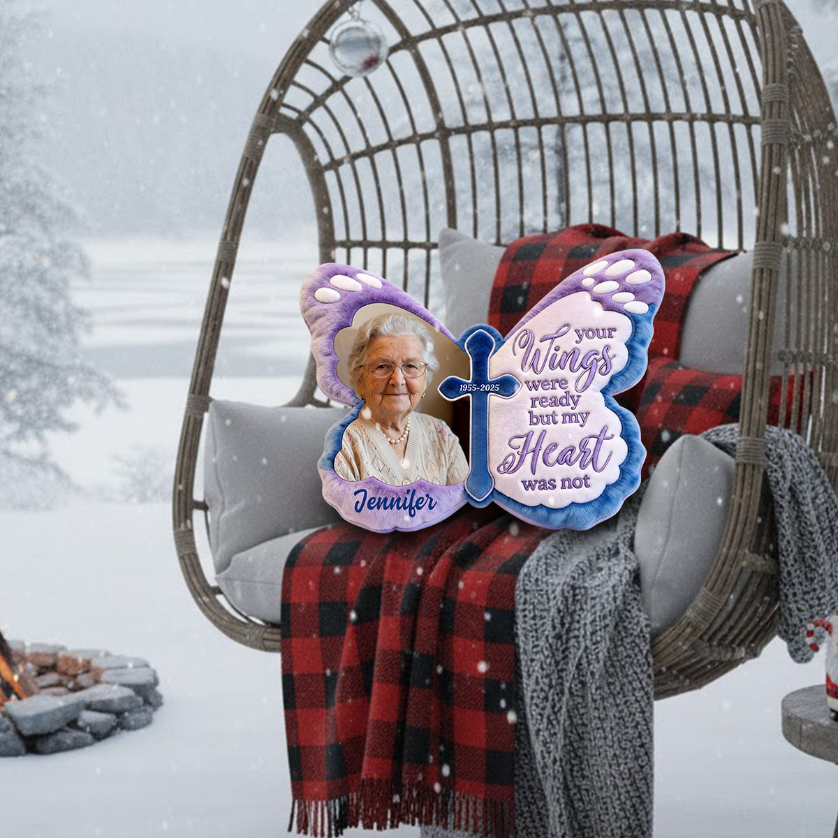 Coussin commémoratif personnalisé en fausse fourrure, réalisé à partir de n'importe quelle photo