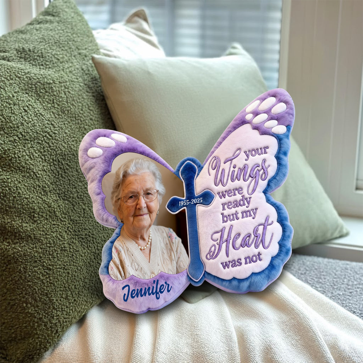 Coussin commémoratif personnalisé en fausse fourrure, réalisé à partir de n'importe quelle photo