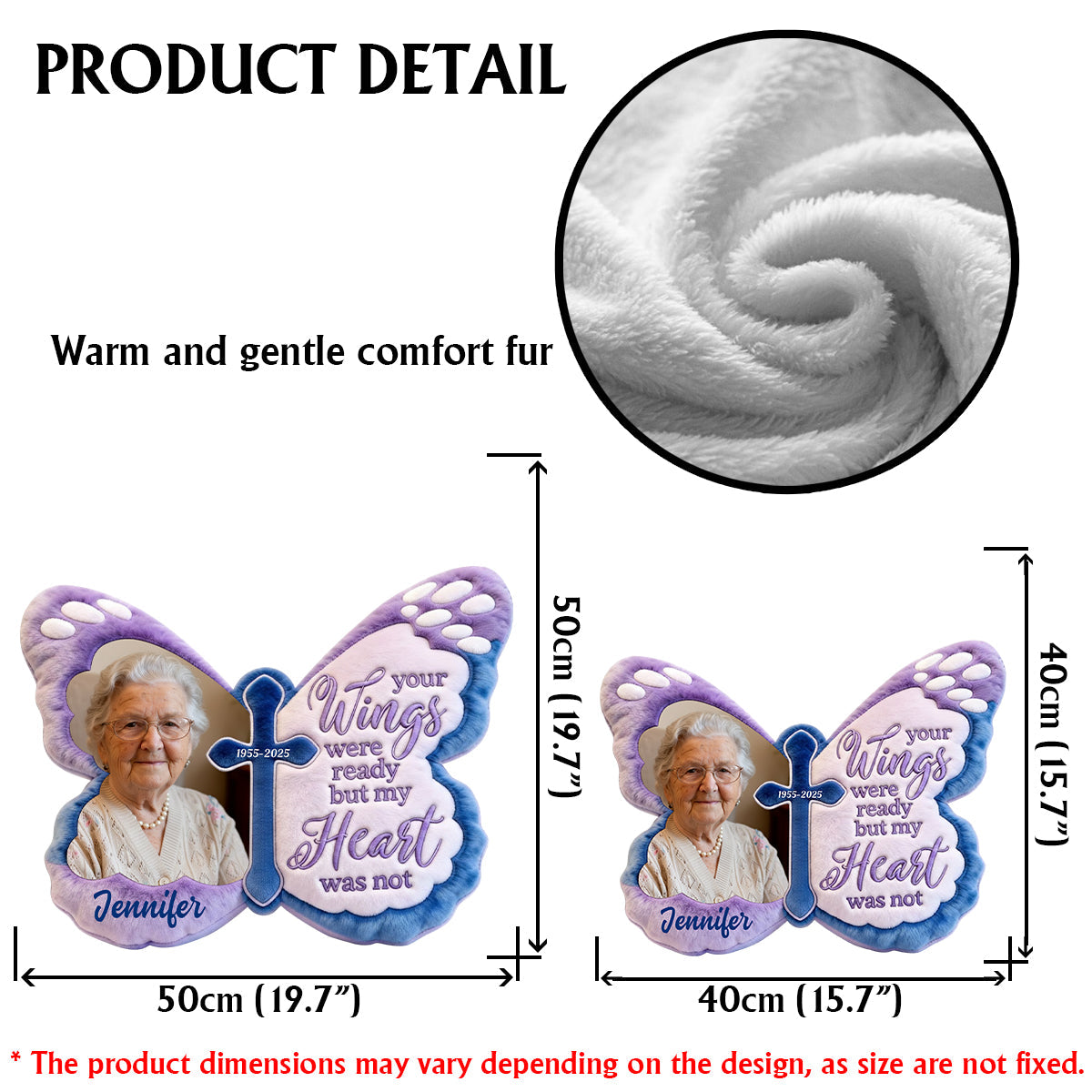 Coussin commémoratif personnalisé en fausse fourrure, réalisé à partir de n'importe quelle photo