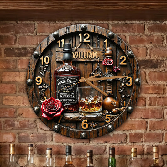 Zeit für etwas Whisky – Personalisierte Whisky-Wanduhr