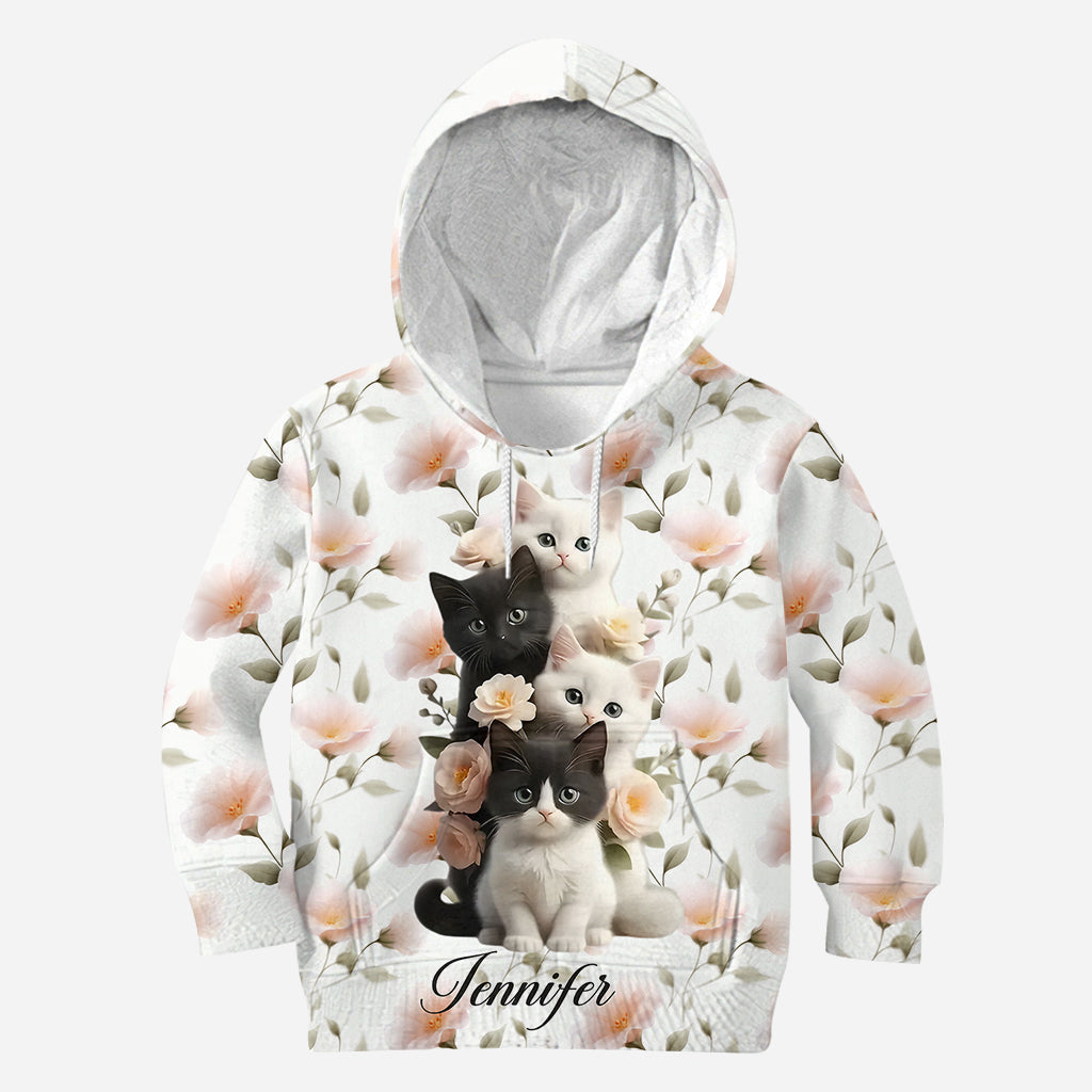 Adorables chatons - T-shirt personnalisé avec motif chat - Motif intégral