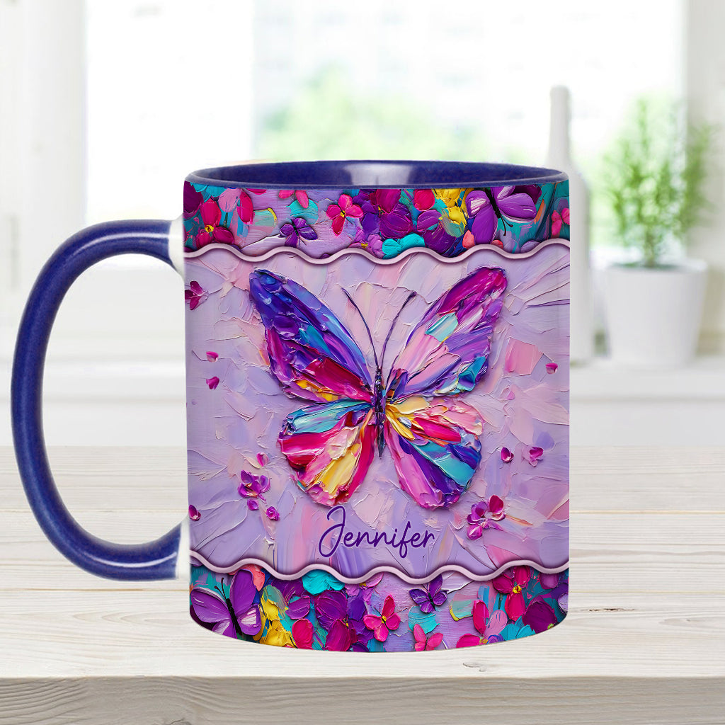 Wunderschöner Schmetterling – personalisierte Tasse mit Schmetterlingsmotiv
