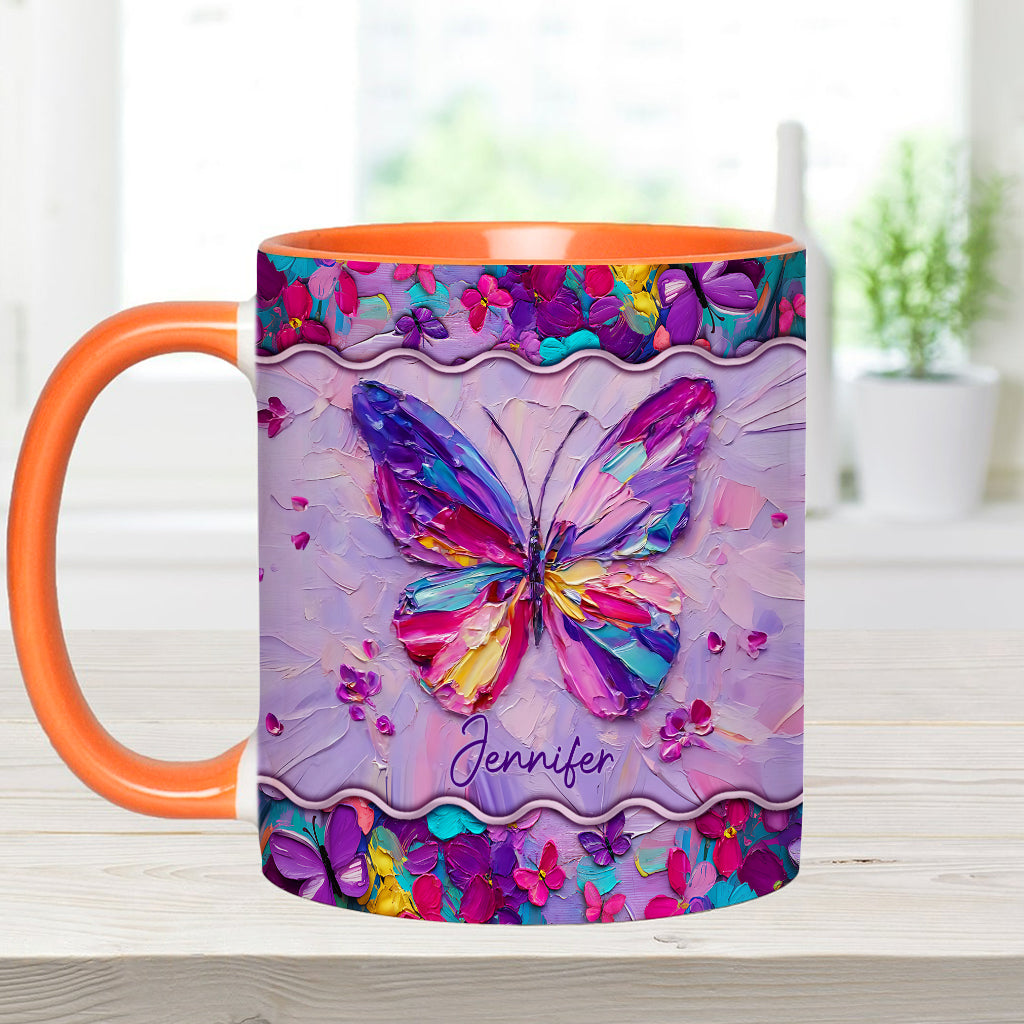 Wunderschöner Schmetterling – personalisierte Tasse mit Schmetterlingsmotiv