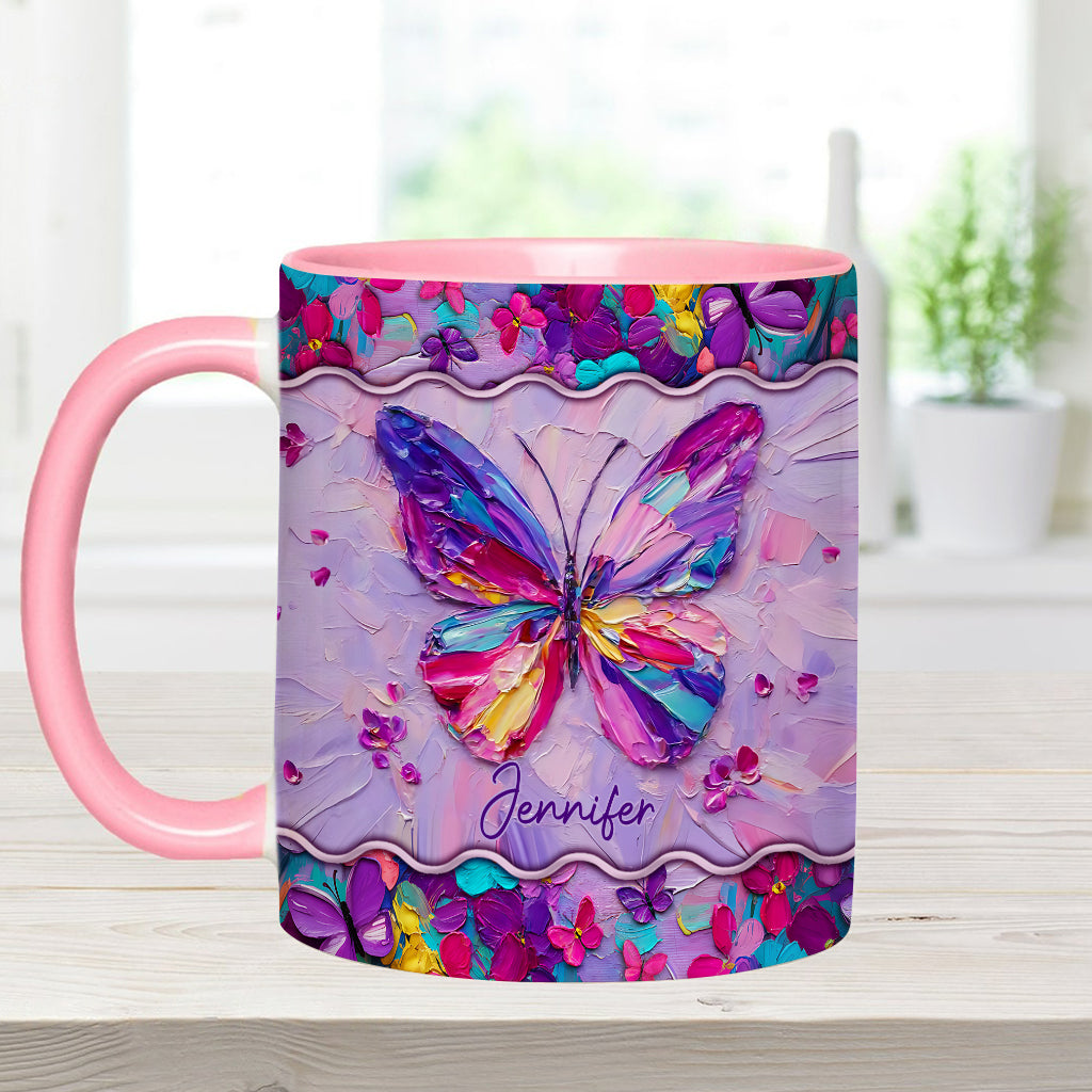 Wunderschöner Schmetterling – personalisierte Tasse mit Schmetterlingsmotiv