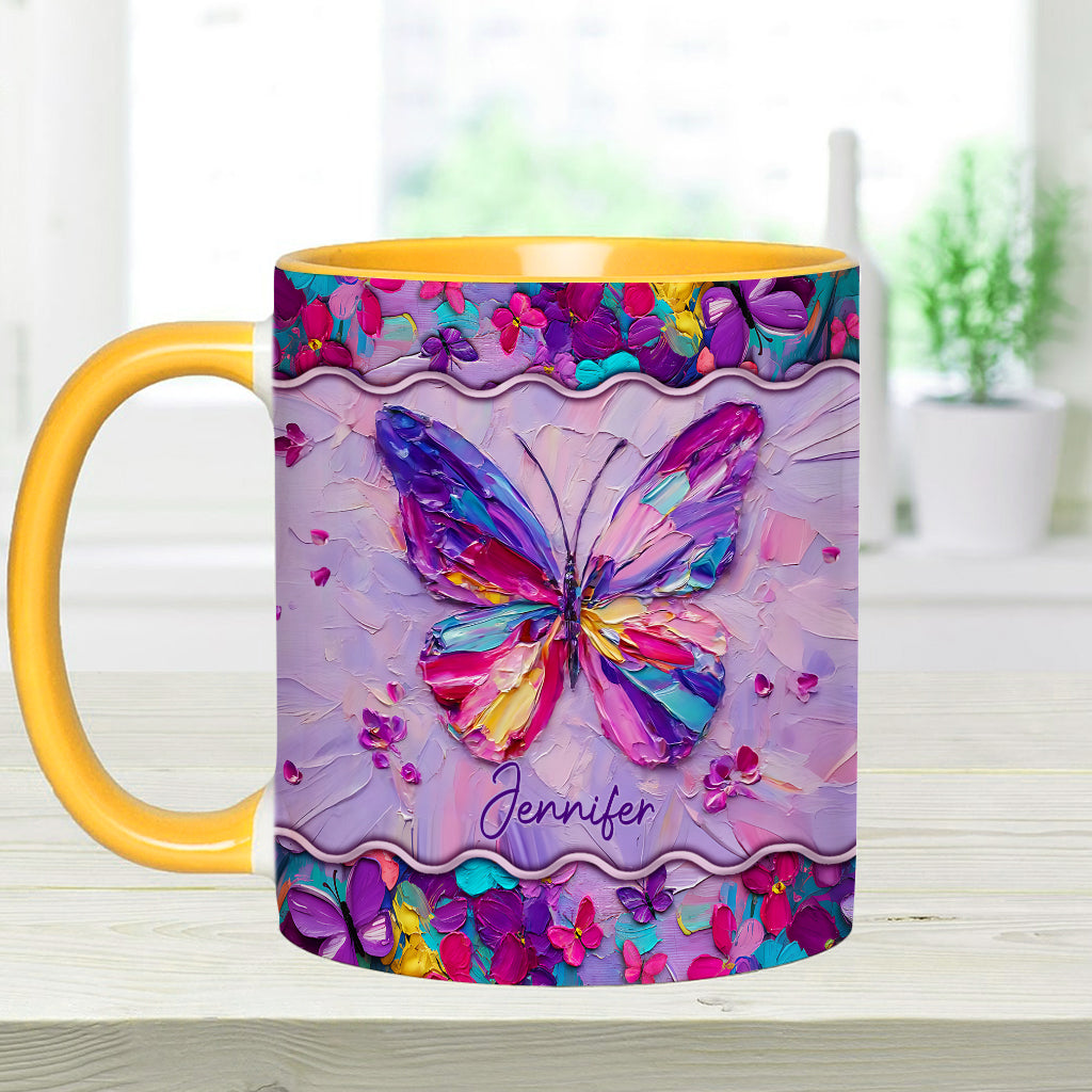Wunderschöner Schmetterling – personalisierte Tasse mit Schmetterlingsmotiv