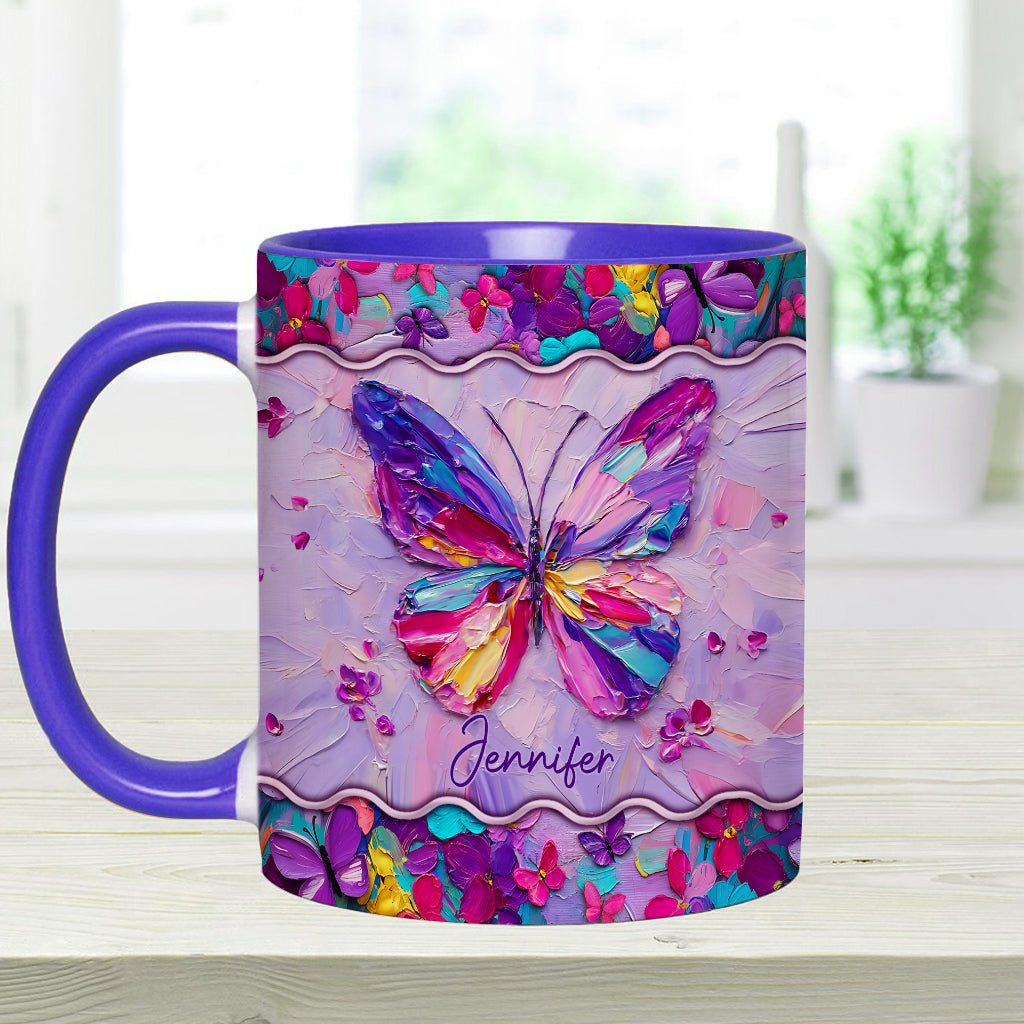 Wunderschöner Schmetterling – personalisierte Tasse mit Schmetterlingsmotiv