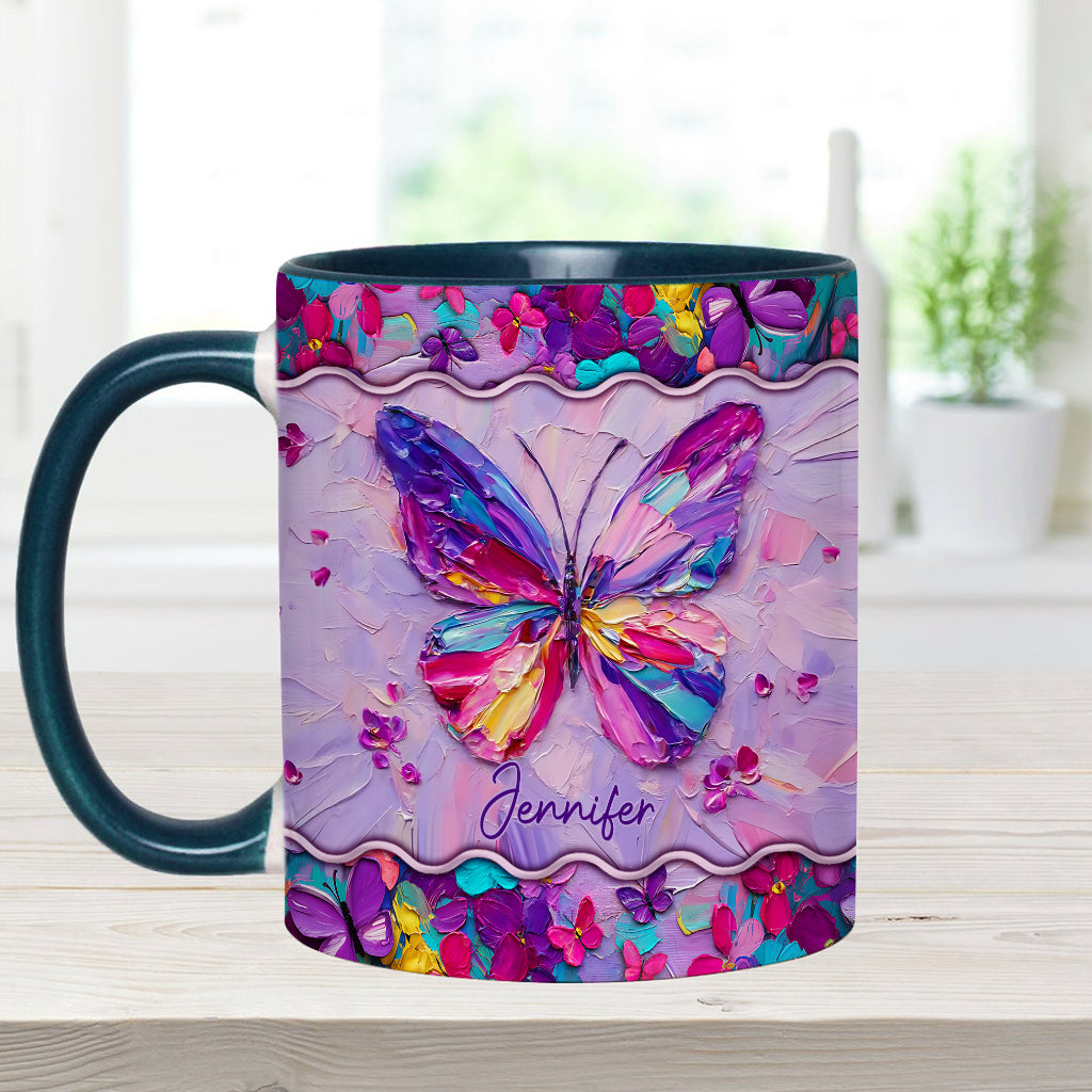 Wunderschöner Schmetterling – personalisierte Tasse mit Schmetterlingsmotiv