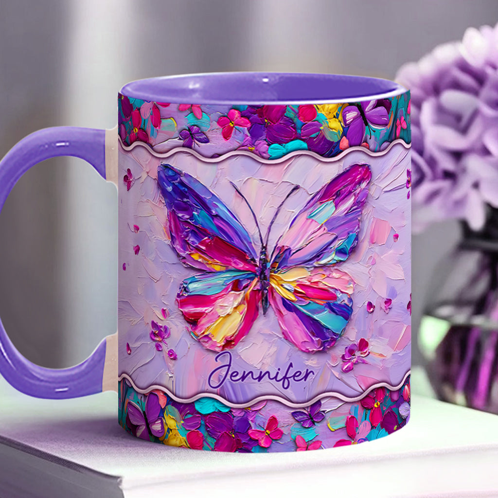 Wunderschöner Schmetterling – personalisierte Tasse mit Schmetterlingsmotiv