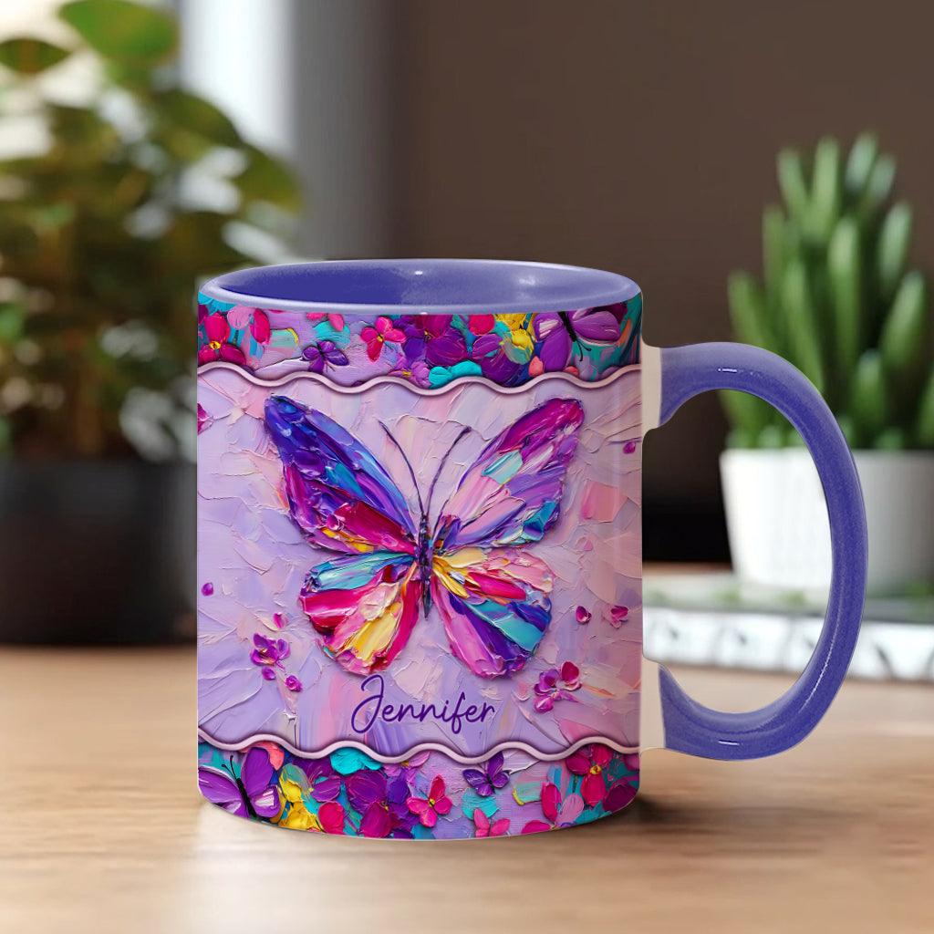 Wunderschöner Schmetterling – personalisierte Tasse mit Schmetterlingsmotiv