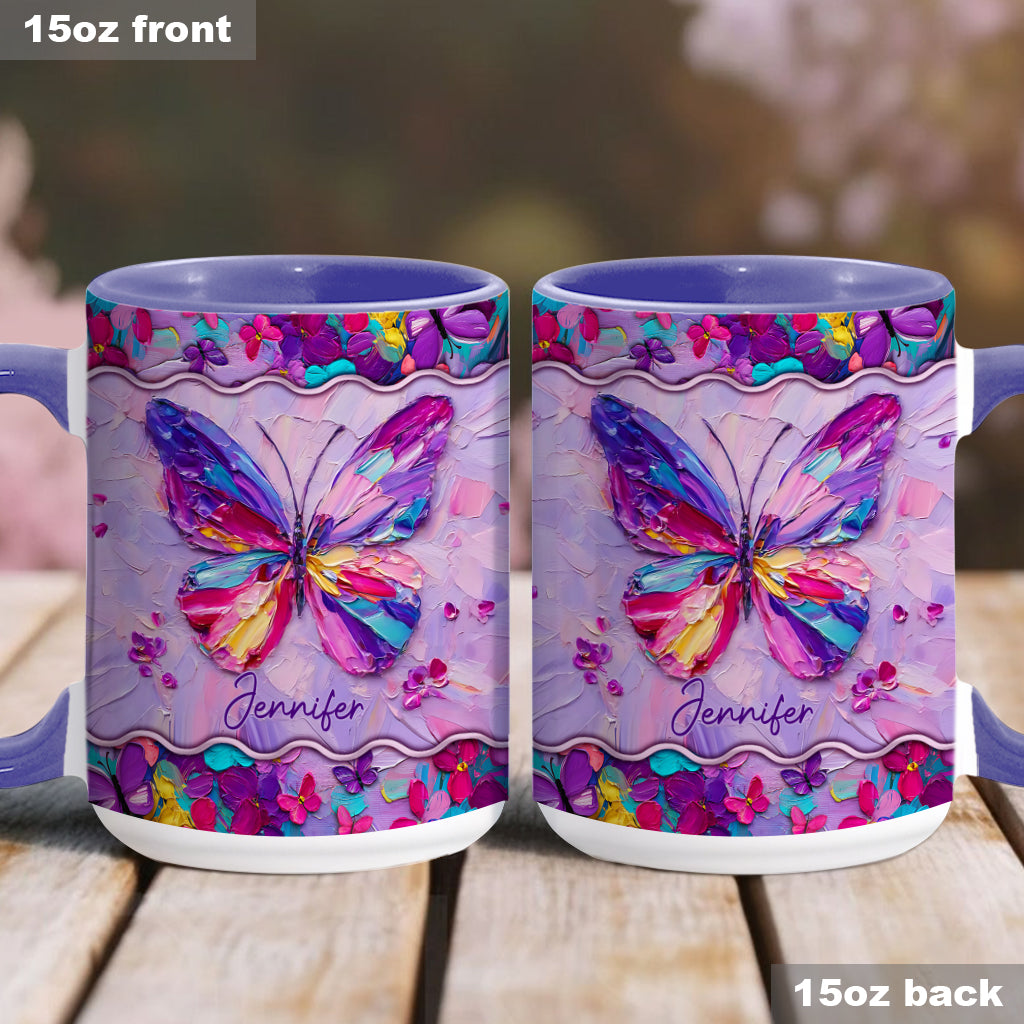 Wunderschöner Schmetterling – personalisierte Tasse mit Schmetterlingsmotiv