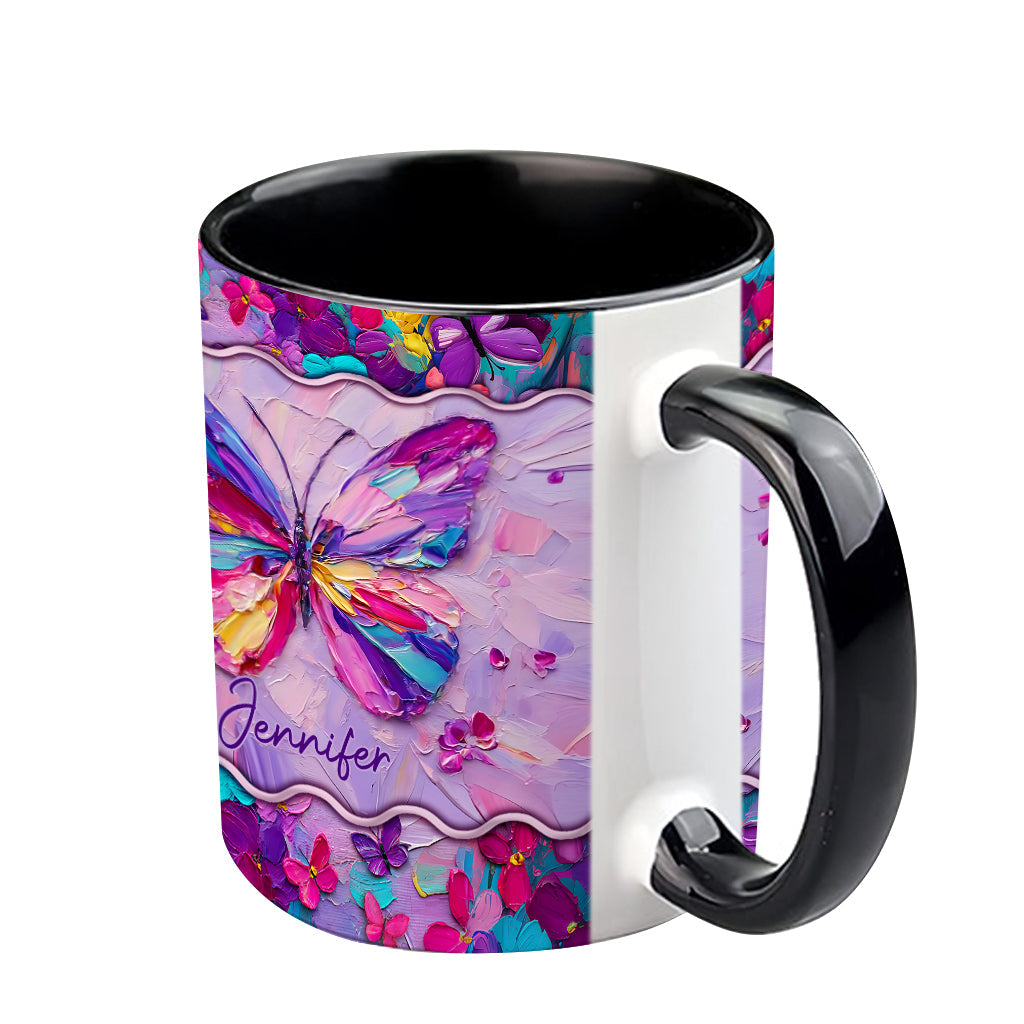 Wunderschöner Schmetterling – personalisierte Tasse mit Schmetterlingsmotiv