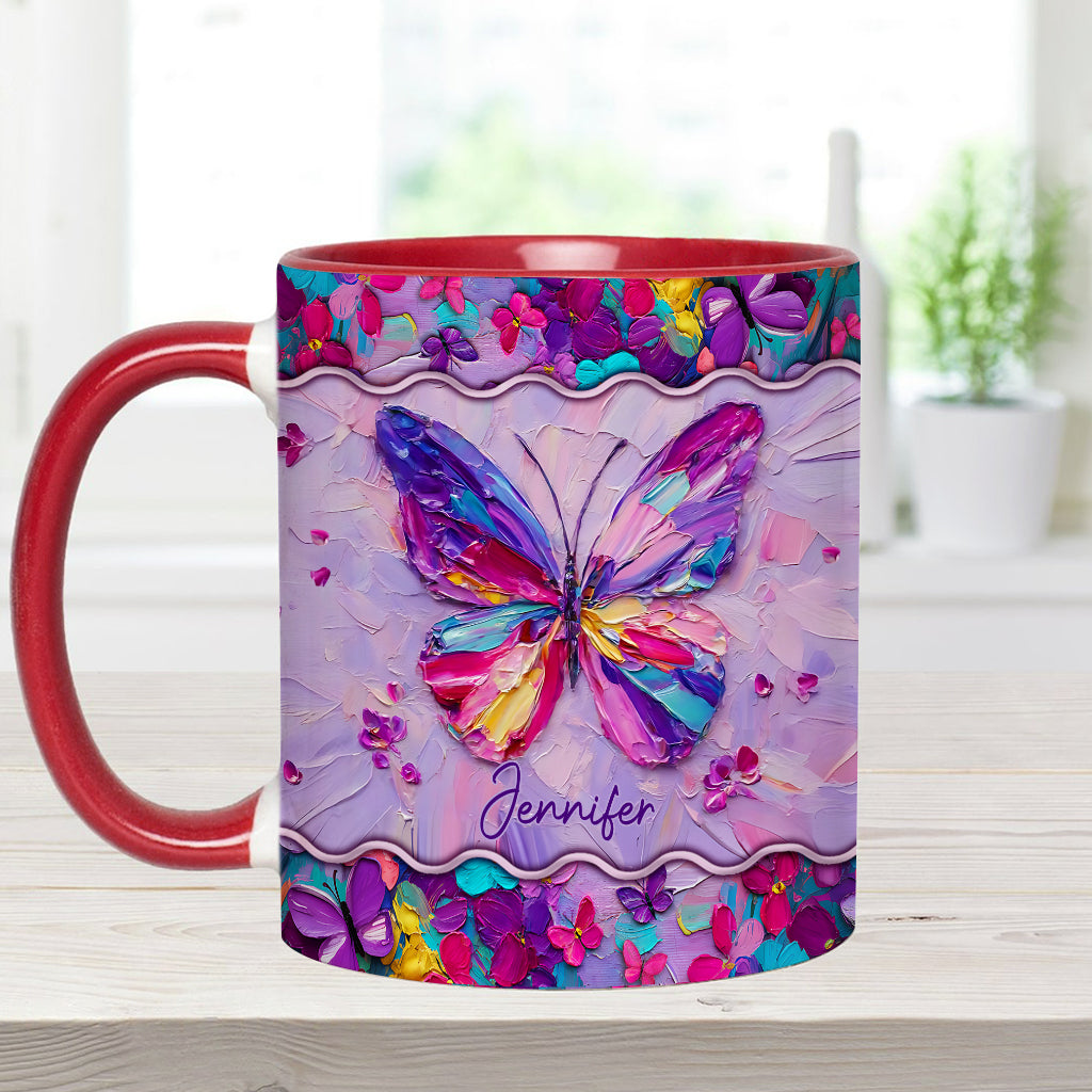 Wunderschöner Schmetterling – personalisierte Tasse mit Schmetterlingsmotiv