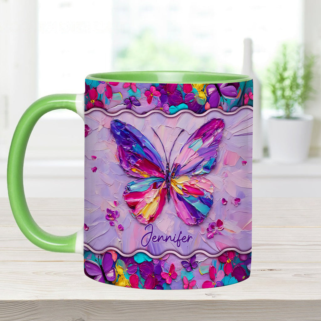 Wunderschöner Schmetterling – personalisierte Tasse mit Schmetterlingsmotiv