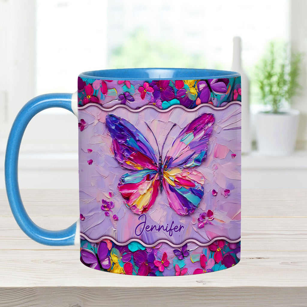 Wunderschöner Schmetterling – personalisierte Tasse mit Schmetterlingsmotiv