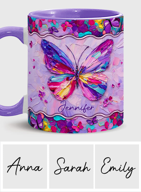 Wunderschöner Schmetterling – personalisierte Tasse mit Schmetterlingsmotiv