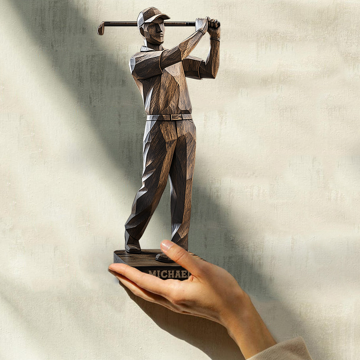 Bester Golfer nach Par - Personalisierte, individuell geformte Golf-Holzplakette