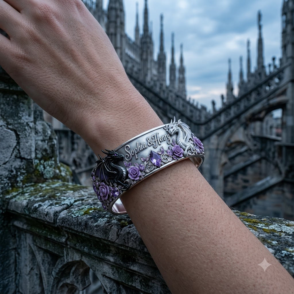 Du & Ich - Personalisierbares Armband in Drachenform