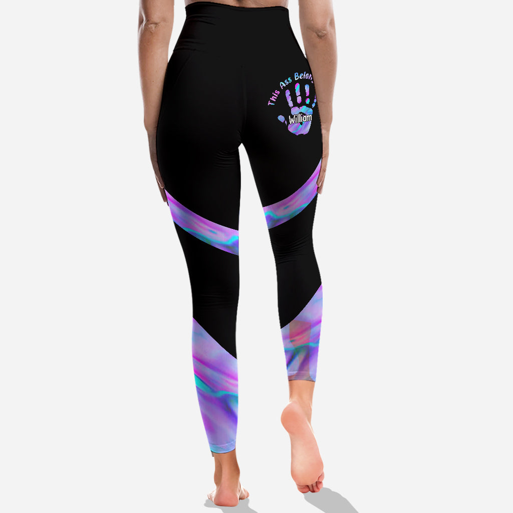 This Ass Is Taken Gift For Her - Personalized Couple Leggings