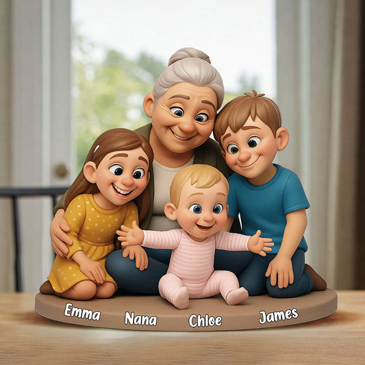 We Love You - Personalized Grandma Custom Shaped Acrylic Plaque